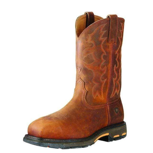 Ariat Mens Workhog Boots Wide Square Steel Toe Boots