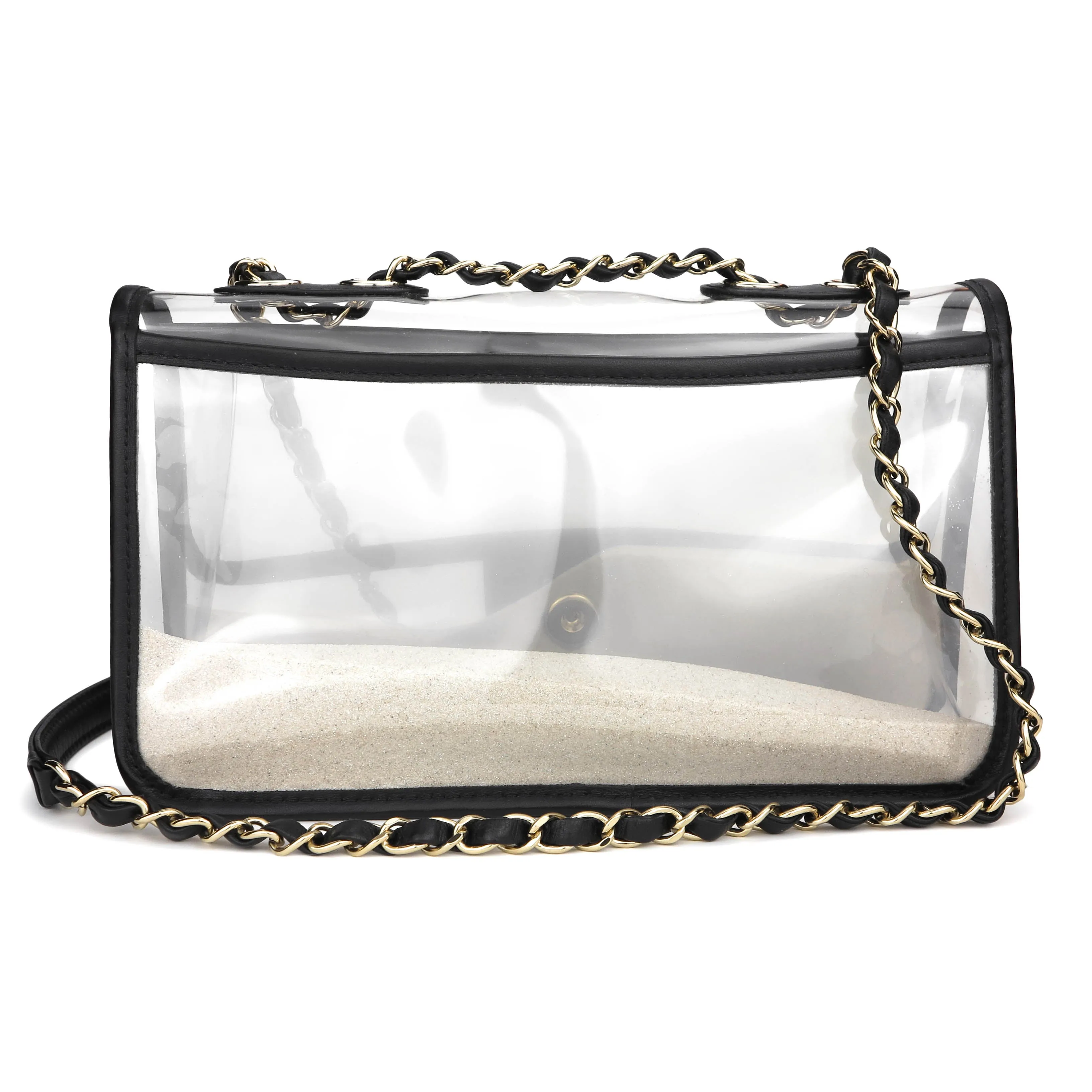 Coco Sand PVC Medium Flap Bag
