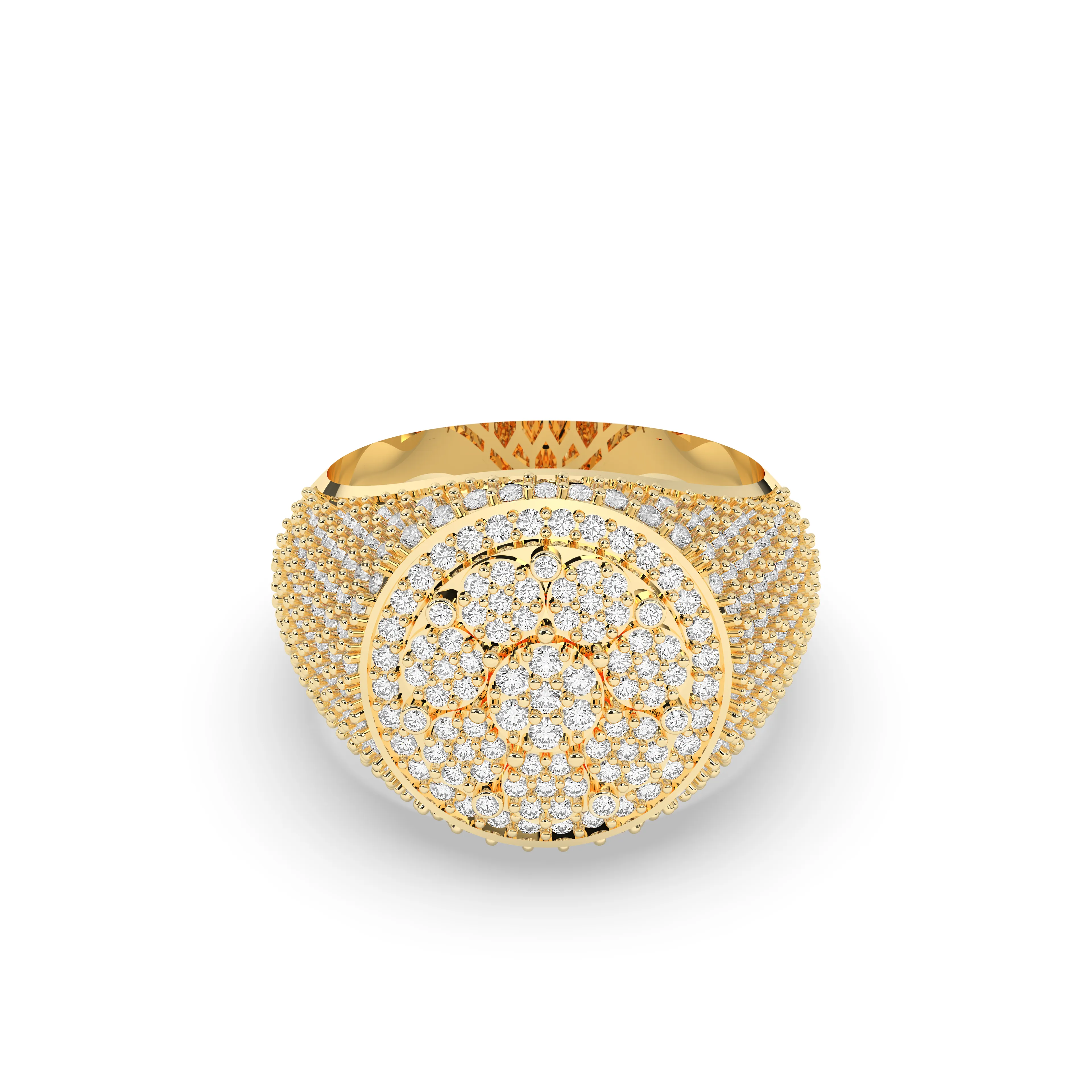 Diamond Flower Clustered Ring