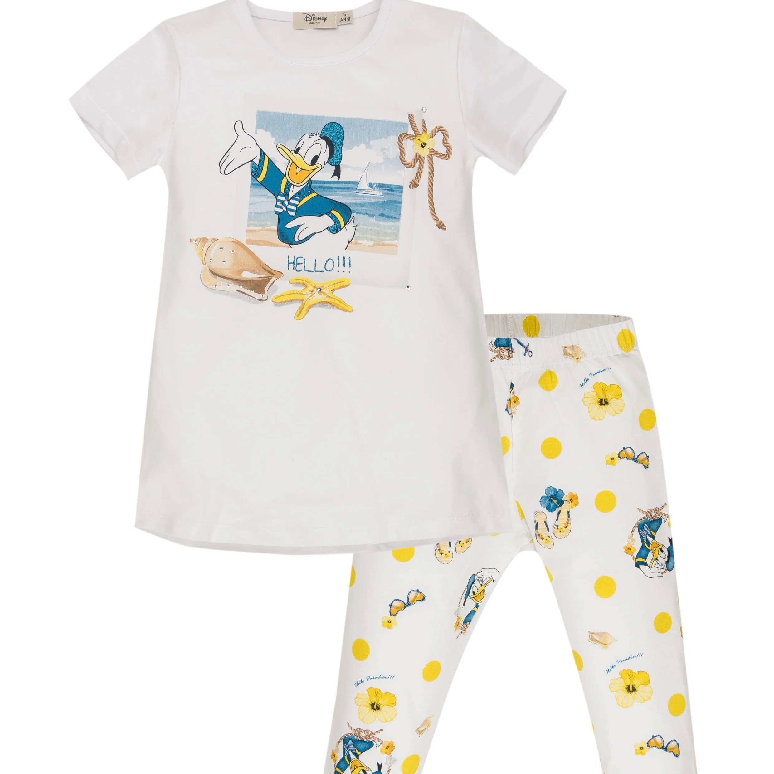 EMC - Disney Donald Duck Hello Legging Set - White