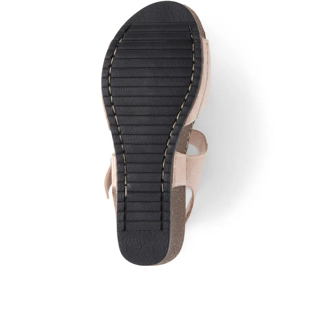 Leather Wedge Sandals - FLY39075 / 324 755
