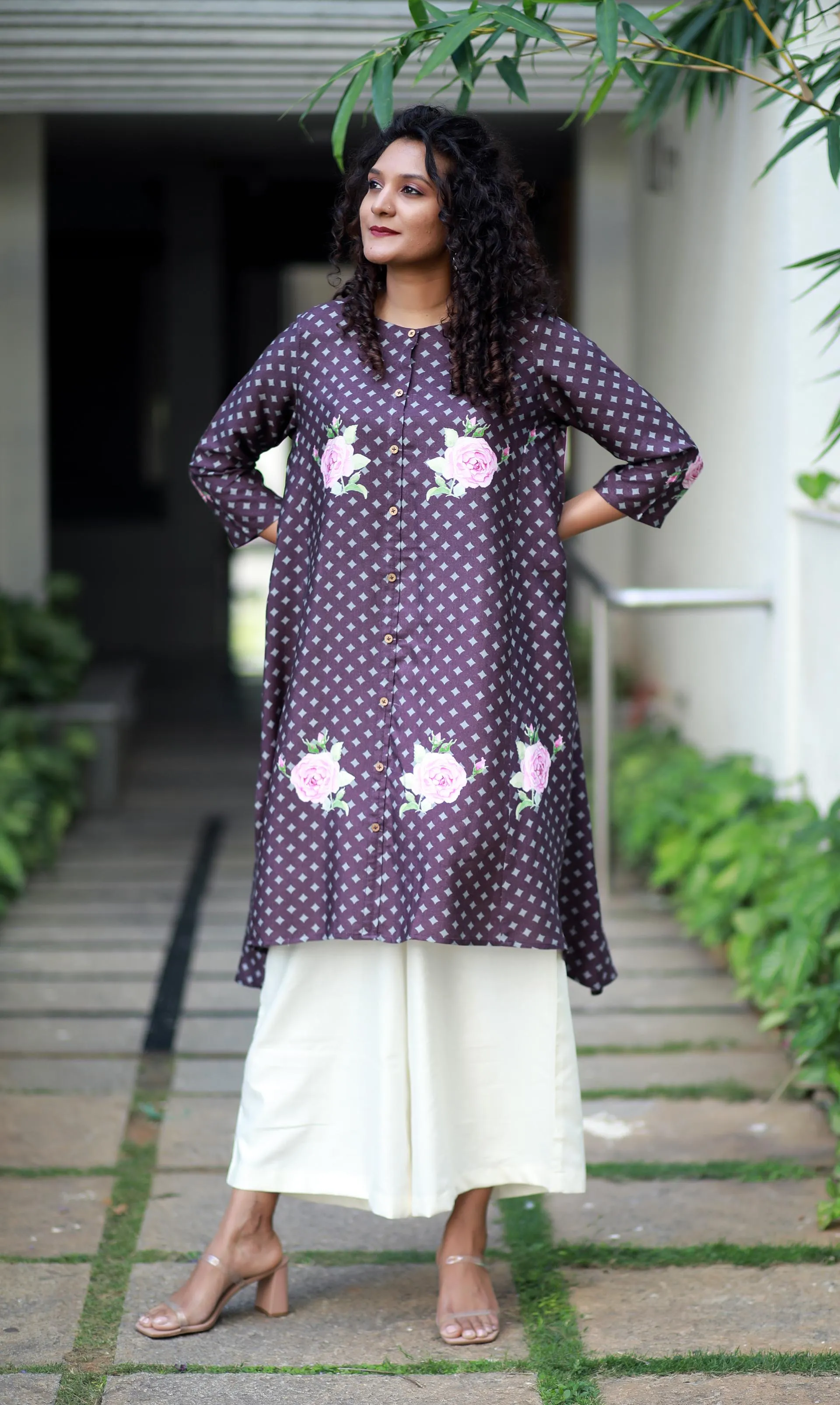 Rosy Rhythm Purple Staple Silk Kurta/ Dress