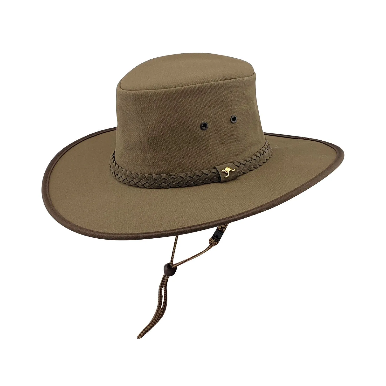 Statesman Sea Breeze Solid Canvas Hat Brown