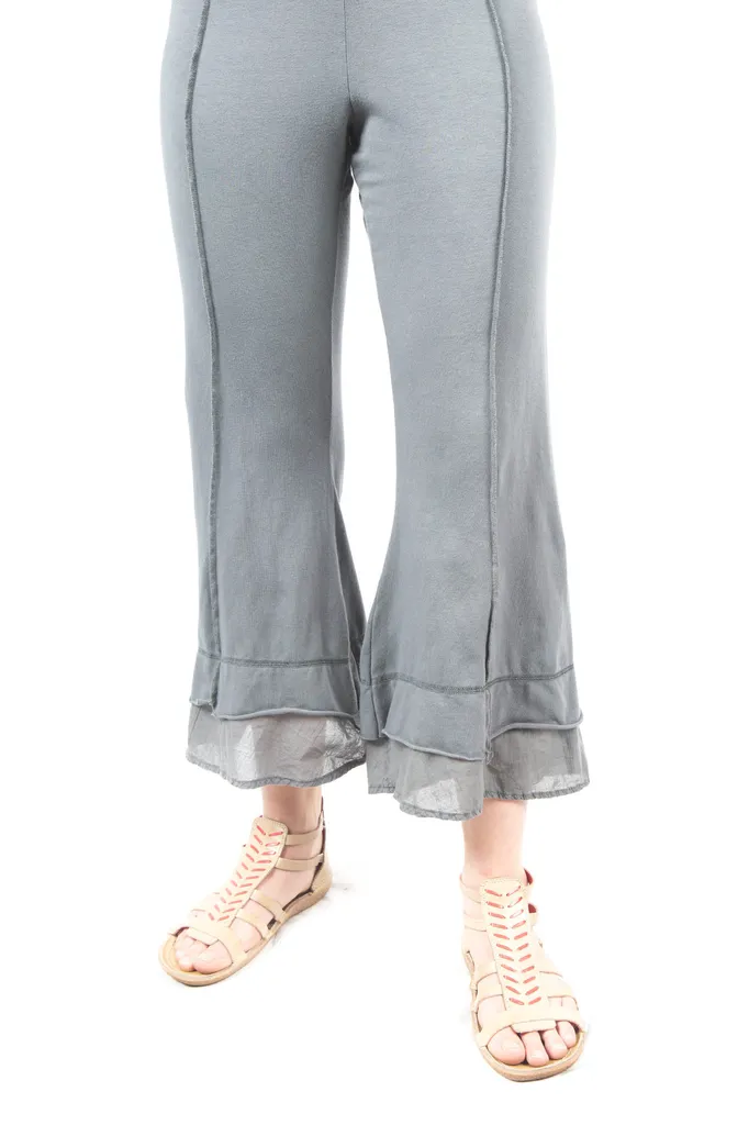 Summer Tiered Crop Pant UnPrinted