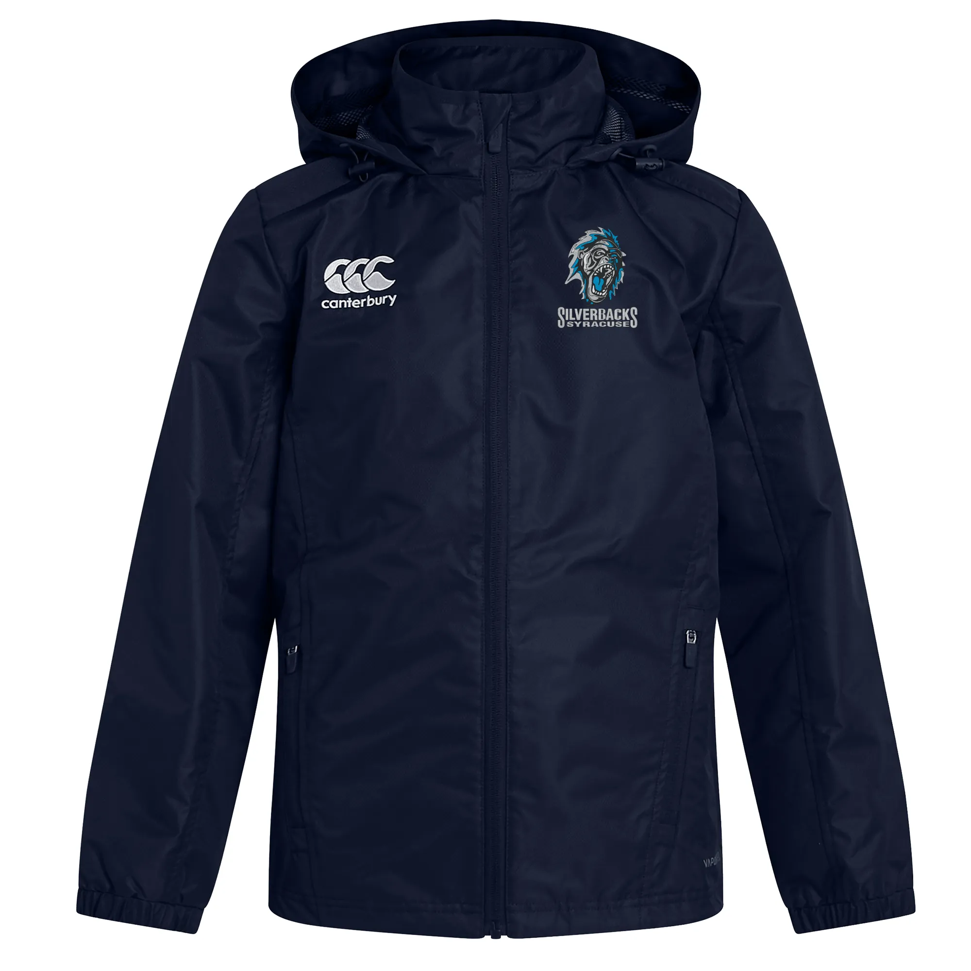 Syracuse Silverbacks Club Vaposhield Full Zip Rain Jacket by Canterbury